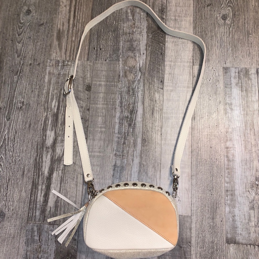 Leatherock genuine leather pieces crossbody purse